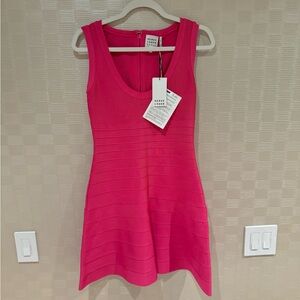 New with tags- Hot Pink Herve Leger Bandage Dress
